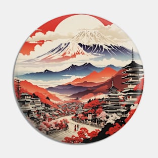 Tahara Japan Vintage Poster Tourism Pin