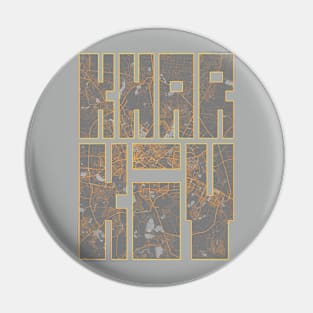 Kharkiv, Ukraine City Map Typography - Bauhaus Pin