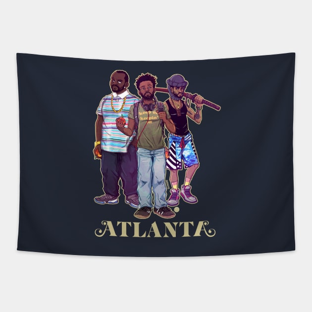 4ever I Love Atlanta Tapestry by Rikyo