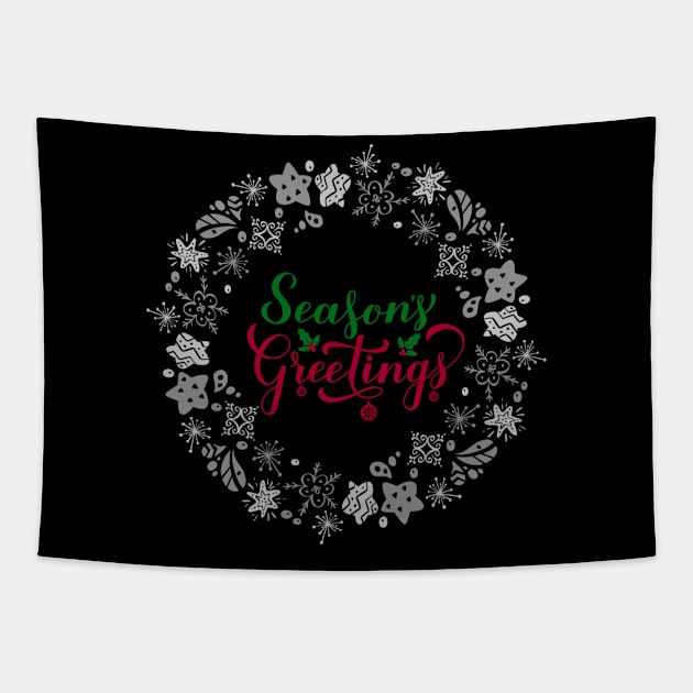 Seasons Greetings, Happy Holidays, Merry Xmas, Christmas Season, Christmas Greetings, Ugly Sweater, Gifts For Christmas, Gifts For Xmas Tapestry by DESIGN SPOTLIGHT