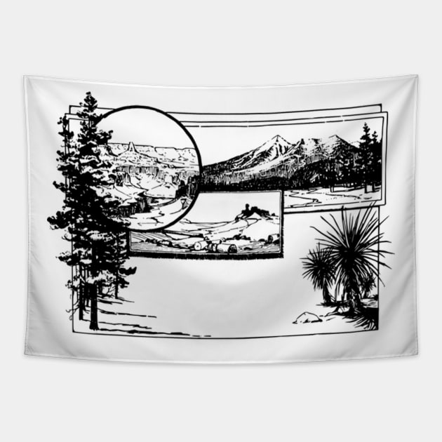 Nature scenes in monochrome Tapestry by Redbooster