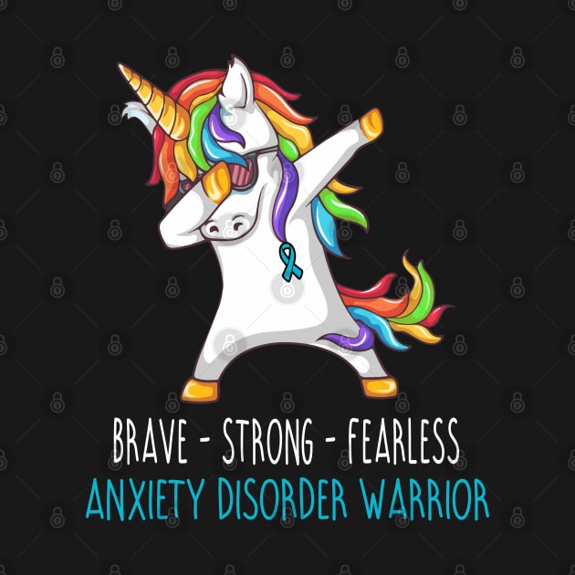 Brave Strong Fearless Anxiety Disorder Support Anxiety Disorder Awareness Gifts by ThePassion99