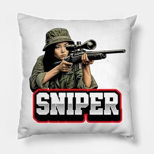 Sniper Girl Pillow