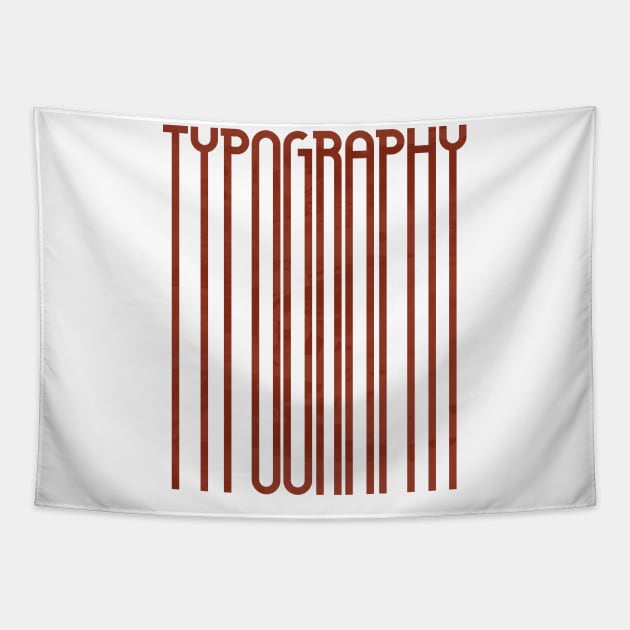 Tall Typography (Red) Tapestry by John Uttley