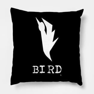 White bird, nature , logo. Pillow