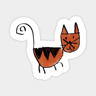 a cat my kid drew Magnet