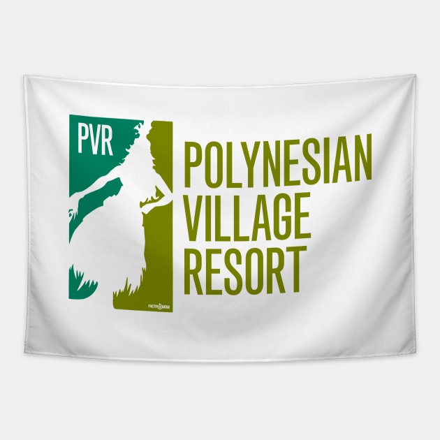 Polynesian Village Sports '70s Green Tapestry by RetroWDW