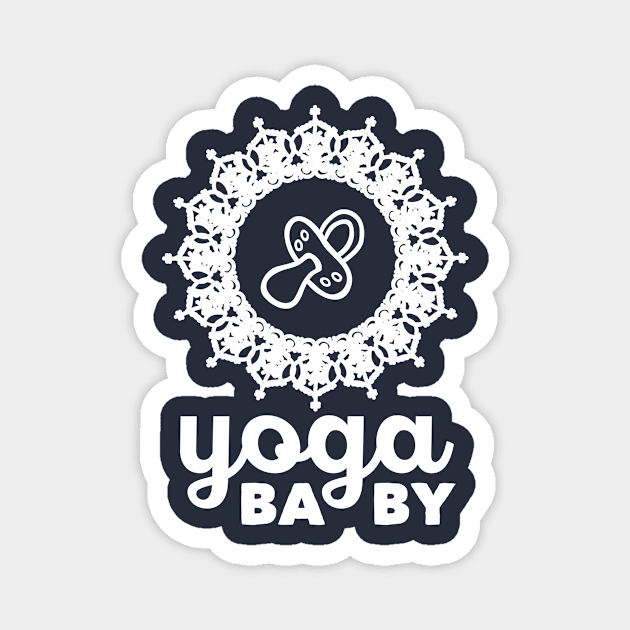 Yoga baby (white) Magnet by nektarinchen