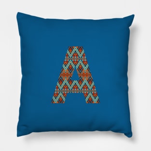 Letter A- boho design Pillow