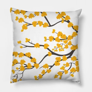 Spring Yellow Leaves Pillow