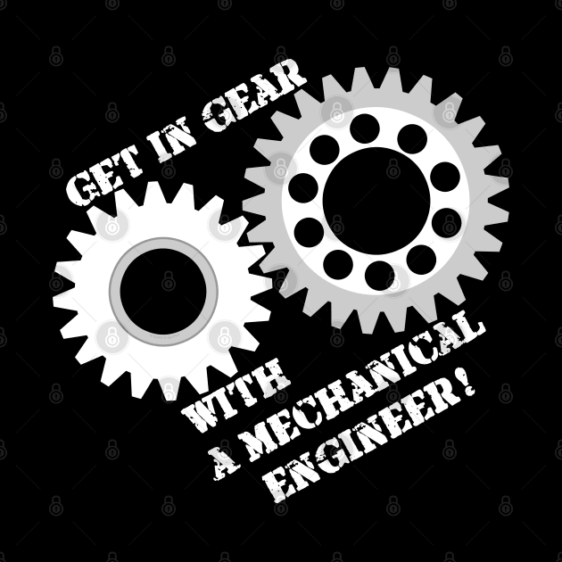 Get In Gear White Text by Barthol Graphics