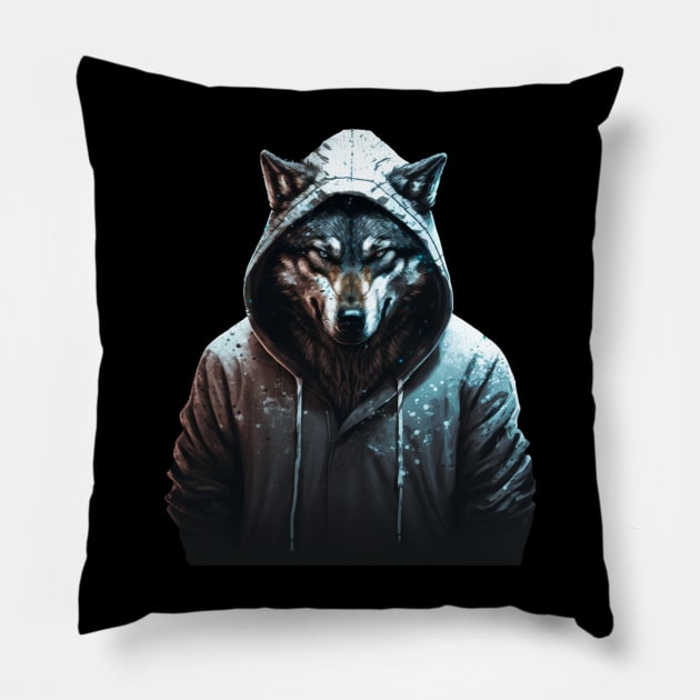 An Anthropomorphic Stylish Wolf Pillow by gibah