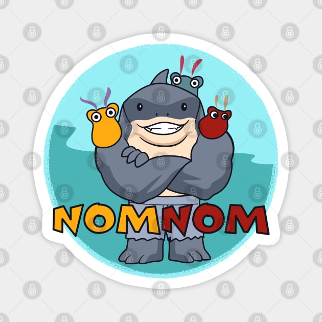 shark nomnom Magnet by Oyeplot