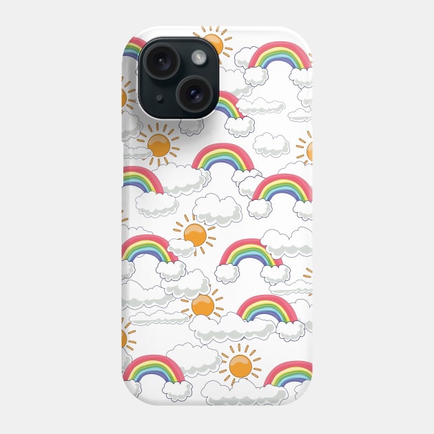 Rainbow Weather Phone Case by nickemporium1