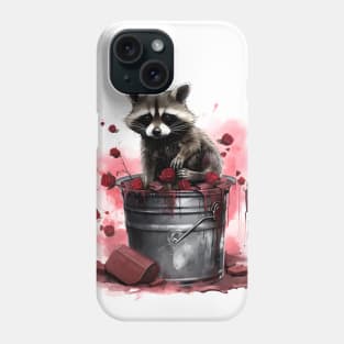 Raccoon in a trash Valentines Day Phone Case