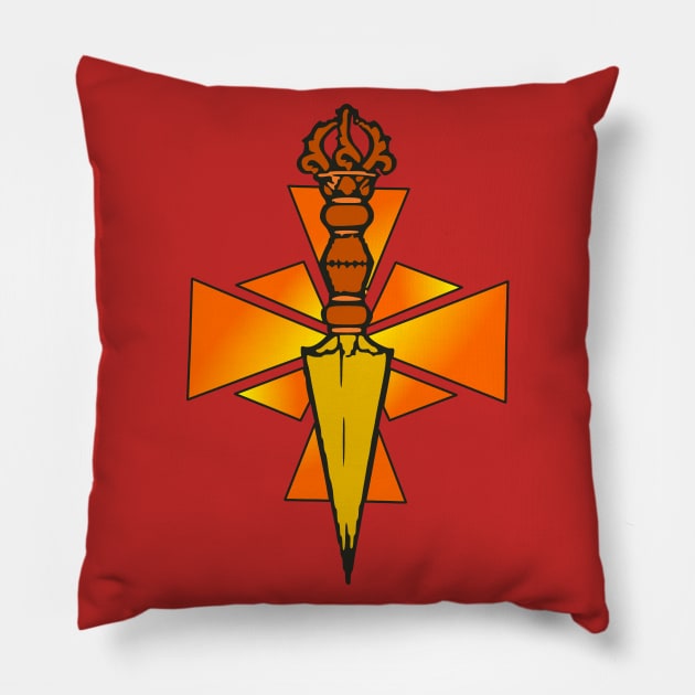 Tibetan Phurpa Tantric Ritual Dagger Pillow by Mindseye222