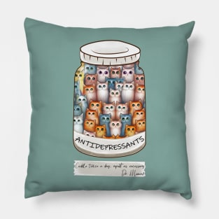 Cat Antidepressants Funny Dr. Prescription Pillow