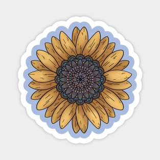 Sunflower Mandala Magnet