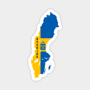 Sweden flag & map Magnet