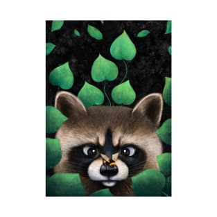 Raccoon in leaves T-Shirt