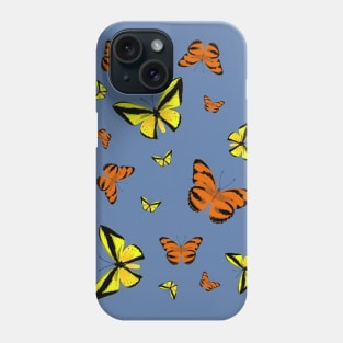 Orange and yellow butterflies Phone Case