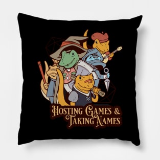 Hosting Games and Taking Names Pillow