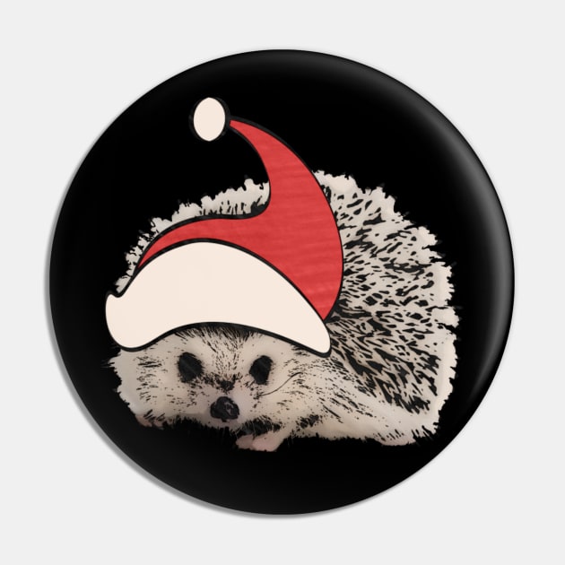 Hedgehog Christmas Santa Elf Vintage Novelty Gift Pin by AmbersDesignsCo