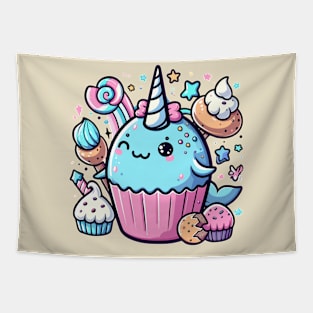 Muffin-Loving Narwhal Tapestry