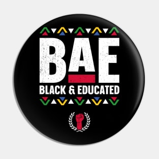 BAE Black And Educated Black History Month Teacher Pin