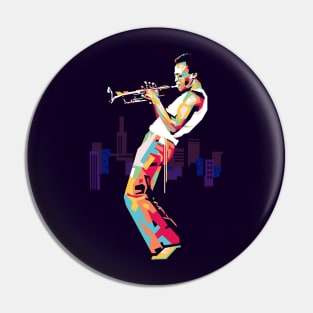 jazzman with horn wpap pop art Pin