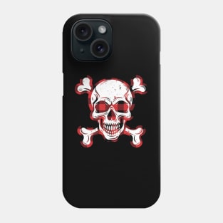 Skull and Crossbones | Jolly Roger | Pirate Flag | Deaths Head | Black and White | Skulls and Skeletons | Vintage Skulls | Phone Case