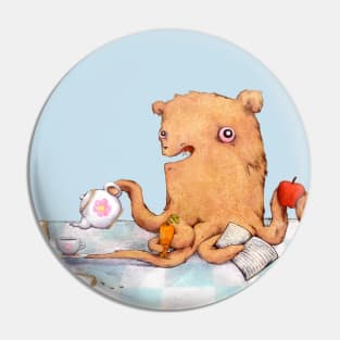 Octopuss bear picnic Pin