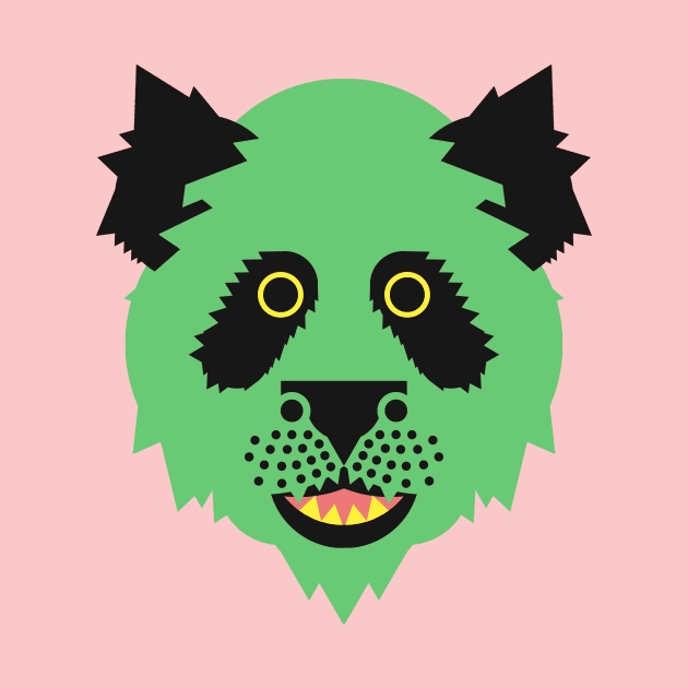 Panda Face Green by AnimalMagic