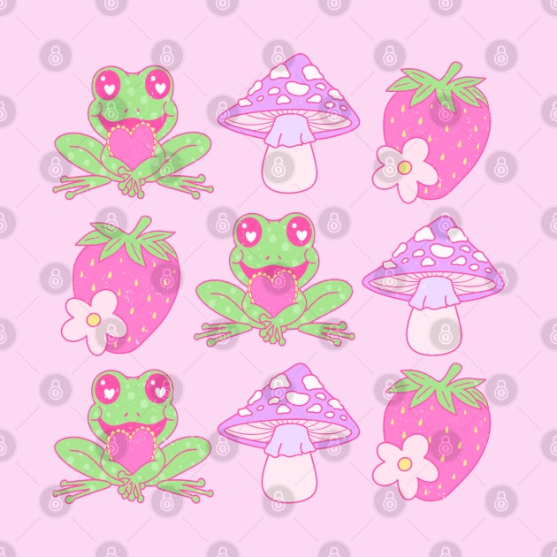 Frog In Love Mushroom Happy Valentines Day by Pop Cult Store