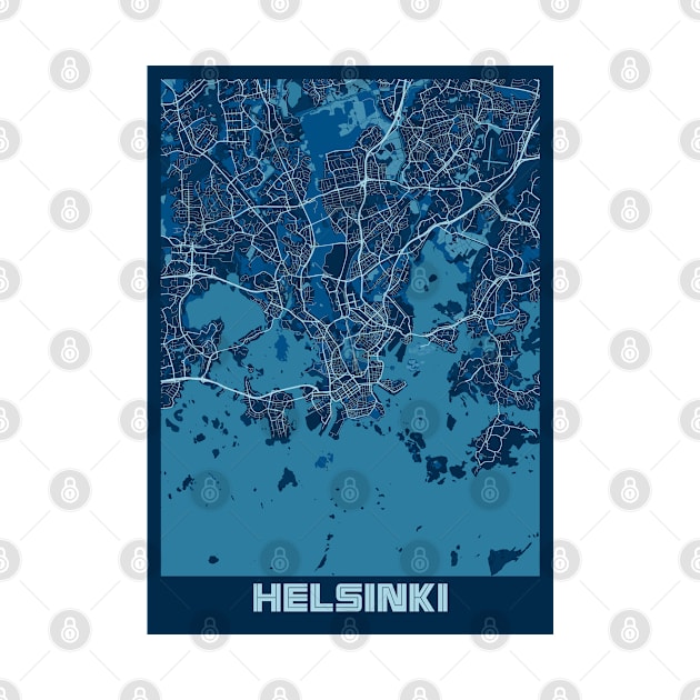 Helsinki - Finland Peace City Map by tienstencil