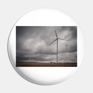 Windmill Against Cloudy Sky Pin