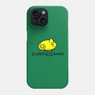 Funny chameleon as a lemon Phone Case