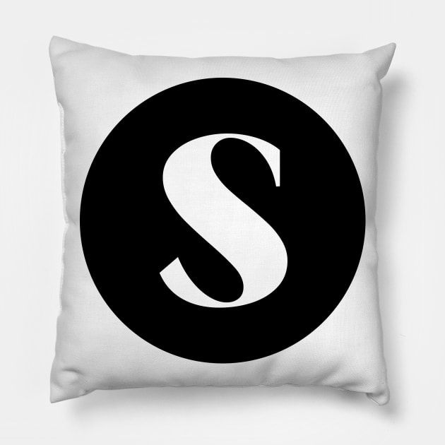 S (Letter Initial Monogram) Pillow by n23tees