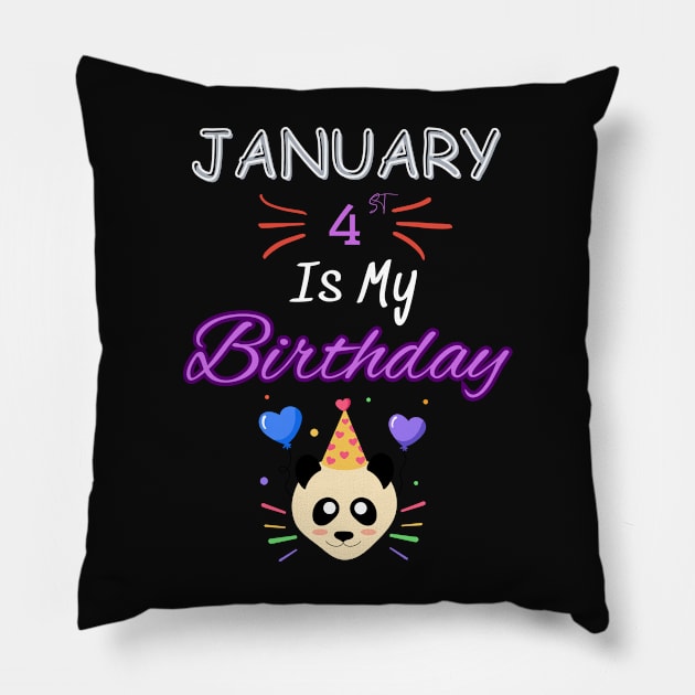 january 4st is my birthday Pillow by Oasis Designs