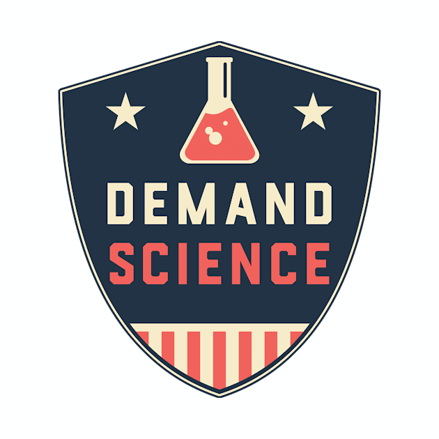 Demand Science American Protest Badge Shield by Electrovista