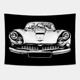 Jensen C-V8 1960s British classic car monoblock white Tapestry