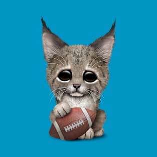 Lynx Cub Playing With Football T-Shirt