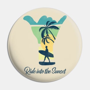 Ride into the Sunset Pin