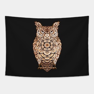 Brown Owl, Fun Bird Graphic For Owl Lovers Tapestry