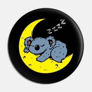 Koala Sleeping on the moon Pin