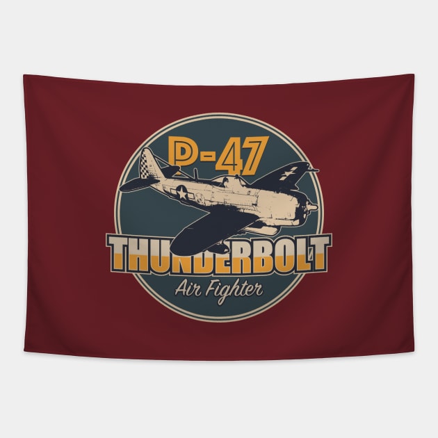 P-47 Thunderbolt Tapestry by Firemission45