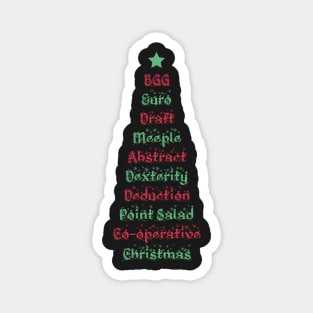 Board Game Category Christmas Tree - Board Games Design - Gaming Art Magnet