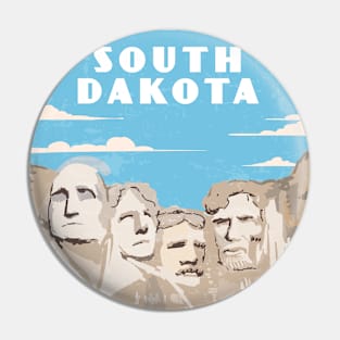 South Dakota, USA .Retro travel poster Pin