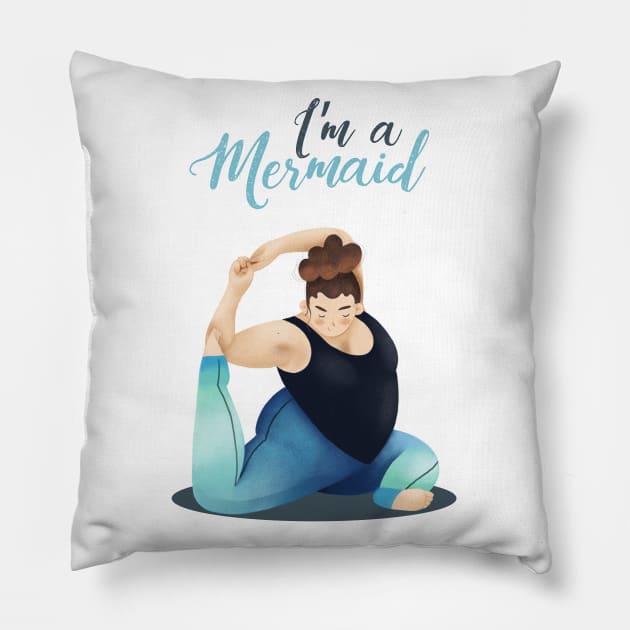 I'm a Mermaid Pillow by Gummy Illustrations