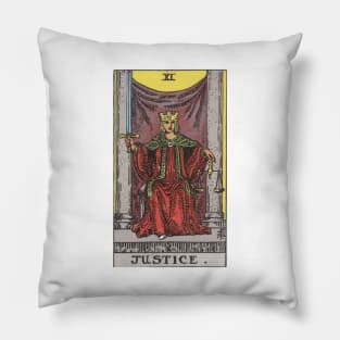 Justice, Raider Waite Tarot, Divination Tarot Pillow